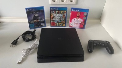Sony PlayStation 4 Slim 500GB Spielekonsole - Inkl. 3 Spiele (GTA/FIFA/DESTINY)