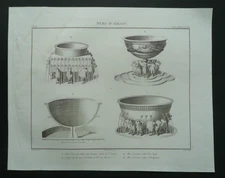 JUDAÏCA.. Antique 1836 ENGRAVING. MERS D'AIRAIN, by Leroy