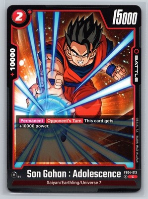 Son Gohan Adolescence FB04-013 C Saiyan Universe 7 Dragon Ball Fusion World