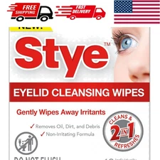 On-The-Go Cleansing Eyelid Wipes – Hypoallergenic for All Skin Types, 12 Pack