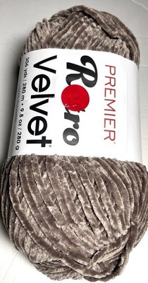PREMIER YARNS RETRO VELVET 1Pk. MINK. I Combine Ship. See Details.