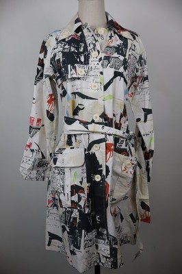 DESIGUAL Leichter Damen Trenchcoat Gr L Woman Mantel Vintage Casual Kimono Jacke