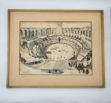 Original Watercolor Painting by Joseph Pennell-“The Amphitheatre Arles.” 1883