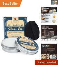 Versatile Mink Oil Conditioner 3.52oz - Revitalize Leather Boots, Jackets & More