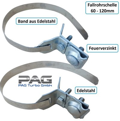 Blitzschutz Blitzableiter Fallrohrschelle Fallrohrhalter V2A / tZn  60-120mm