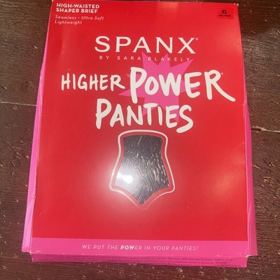 Spanx Women's Higher Power Shaper Body Shaper Panties Soft Black XL Open Box