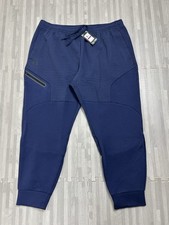 Under Armour Unstoppable Fleece Grid Joggers Mens Size 2XL XXL 1386544 Navy $110