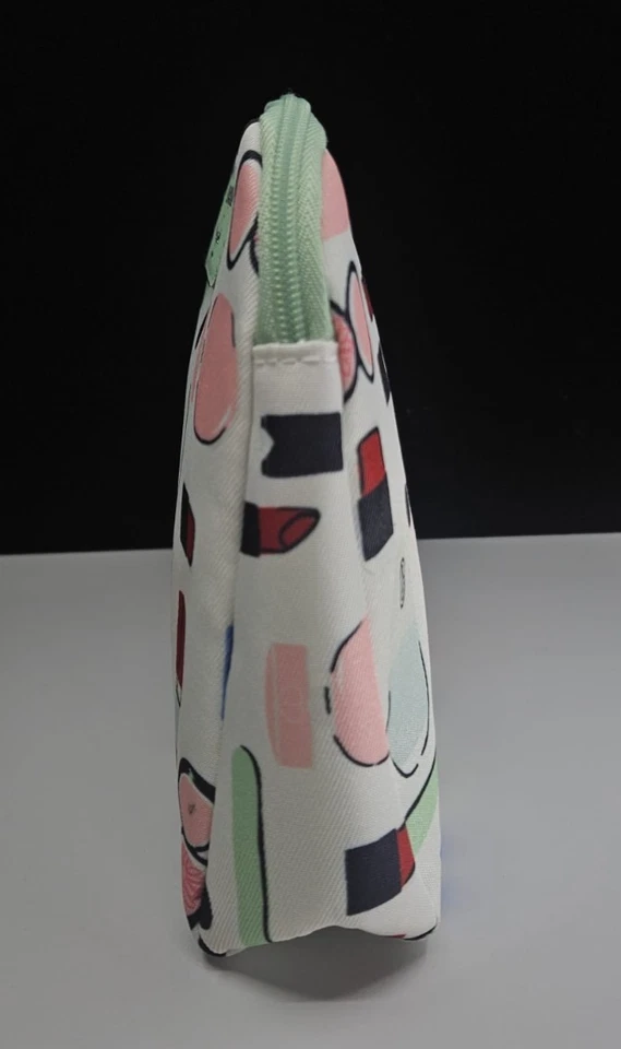 Bolsa de cosméticos Clinique x Kate Spade - blanca/verde - con cremallera - nueva Foto 3 de 4