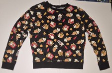 Maglione taglia small H&M diviso fast food taco patatine fritte per gatti