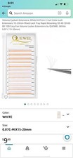Quewel White Volume Eyelash Extensions 0.07C-MIX C Curl 15-19mm Rapid Blooming