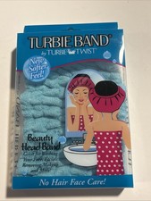 Turbie Twist Blue Hair Headband Band Quick Easy, Polyester/Polyamide New