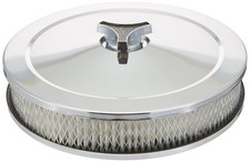 10 Inch Round Deluxe Air Cleaner Assembly Chrome Dropped Base Steel Kit 10 Inch Round Deluxe Air Cleaner Assembly Chrome Dropped Base Steel Kit