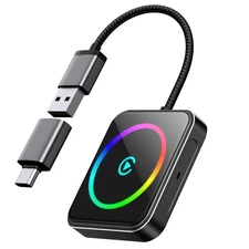 Wireless CarPlay Adapter for Apple iPhone, 2-in-1 CarPlay & Android Auto, Con...