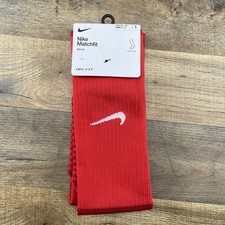 Nike MatchFit Sz Small Youth 3Y-5Y Womens 4-6 Unisex Red Knee High Soccer Socks