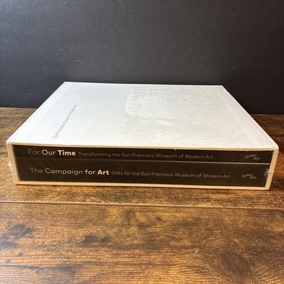 Set of 2 Hardcover Books +White Slipcase SF MOMA For Our Time & Campaign for Art