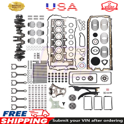 #ad N55 3.0L Engine Overhaul Rebuild Kit w Crankshaft amp; 6X Connecting Rods For BMW $848.00