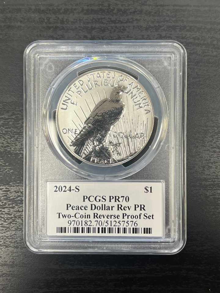 Peace Dollar Rev PR70 Two-Coin Reverse Proof Set 2024-S - Image 2 of 2
