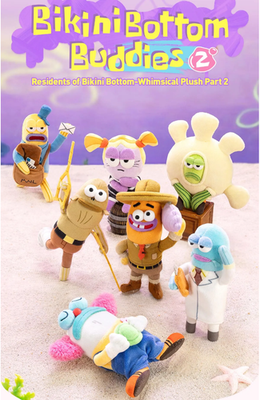 SpongeBob Bikini Bottom Buddies ぬいぐるみ SpongeBob - Bikini Bottom Residents - Wacky Plush Blind Box - POP