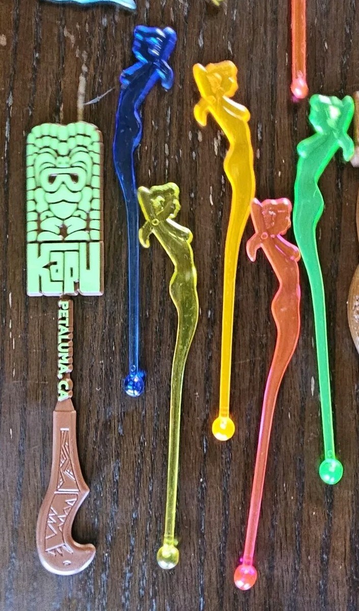 54 Tiki Bar Swizzle Stick Golden Tiki Trader Vic's