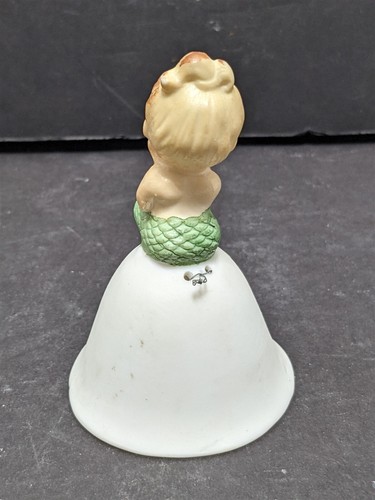 Mermaid Baby Figural Bell Florida Souvenir 4" Tall Ponytail Blonde Adorable - Picture 7 of 10