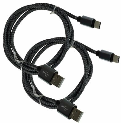 2X USB-C Datenkabel USB-C Aluminium Ladekabel Kabel für ZTE Blade V2020 Smart