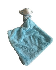 Kellytoy Blue Sheep Lamb Stripe Plush Toy Lovey Baby Security Blanket Hugging