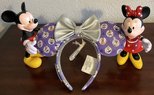DISNEY LOUNGEFLY 100th ANNIVERSARY CHARACTERS MINNIE MOUSE BOW EARS HEADBAND NEW
