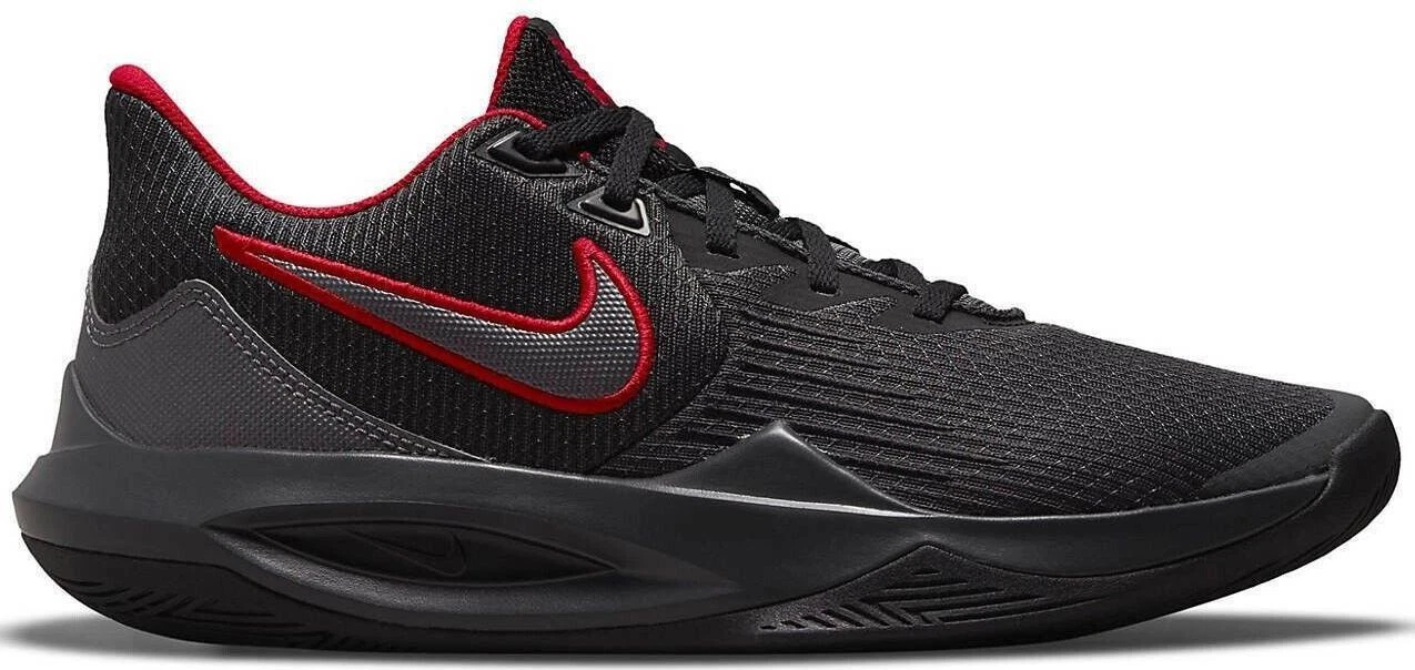 Nike Precision V Bred Black/Red Athletic Basketball Shoes Size Mens 9.5 Nike Footwear Nike Precision VI Black Red DD9535 002  main image 4