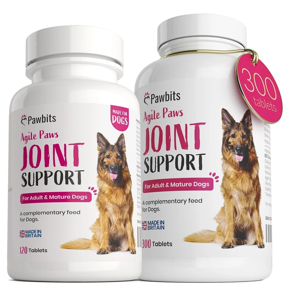 PAWBITS Adult Dog Glucosamine, Chondroitin Hip & Joint Supplements for Older Mature Dogs