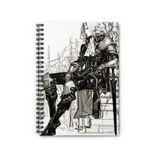 Stylish Spiral Notebook - Ruled Line, Fantasy Art Journal, Unique ... 