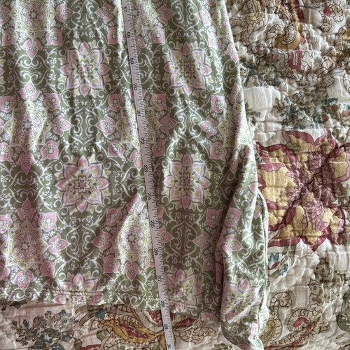 Ruby Rd Blouse Womens 1X Top Paisley 3/4 Sleeve Pink Green - Picture 9 of 9