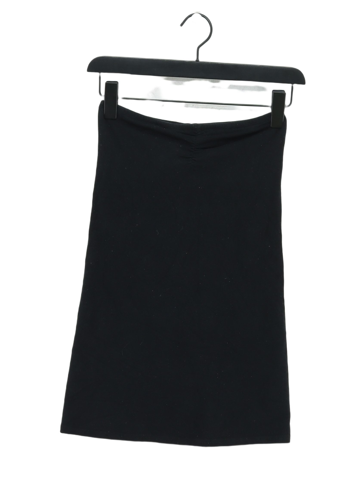 Topshop Black Cotton Elastane Maxi Skirt UK 10 Long Womens-image