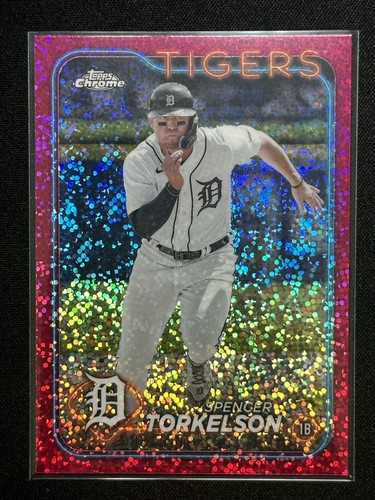 2024 Topps Chrome Baseball Spencer Torkelson #73 Pink Sparkle Refractor /350