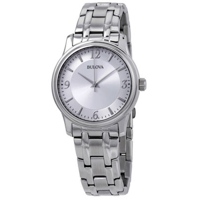 未使用 Bulova 96E00 メンズ ダイヤモンドシルバー 日付表示 腕時計 