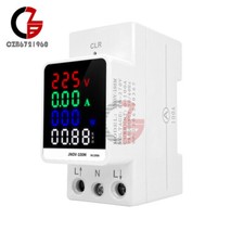 4IN1 Din Rail AC110V 220V 100A Voltage Current KWH Electric Energy Monitor Meter