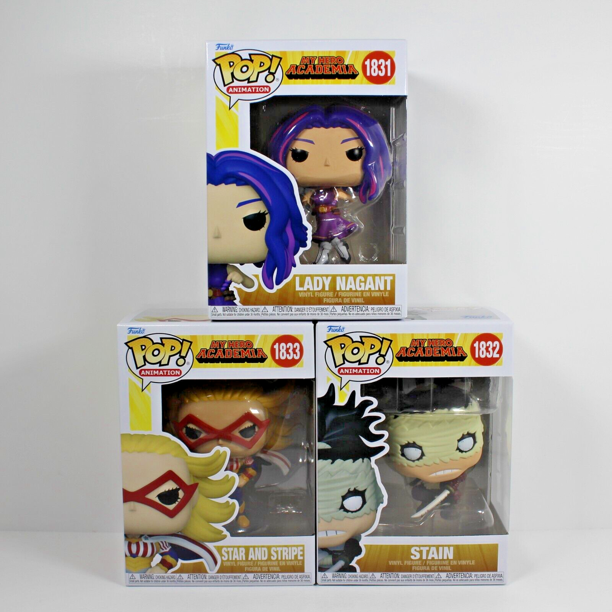 Funko Pop! My Hero Academia Star and Stripe, Stain, Lady Nagant