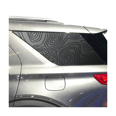 Topography Map Decals for Ford Explorer 3rd window 2020, 2021, 2022, 2023, 2024,