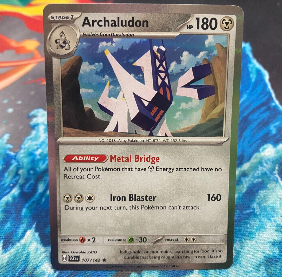 Archaludon Holo Rare Pokemon Card Stellar Crown 107/142 NM | eBay Archaludon Holo Rare Pokemon Card Stellar Crown 107/142 NM | eBay