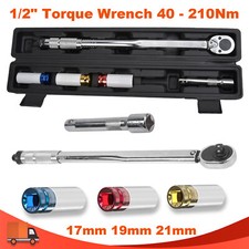 1/2" Torque Wrench Impact Sockets 17/19/21mm Wheel Bolts Nut Wrench Car Repair
