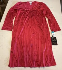 Vanity Fair Silkenique Smooth  Silky Pink Tone Lace Nightgown-Peacoat NEW W/tag