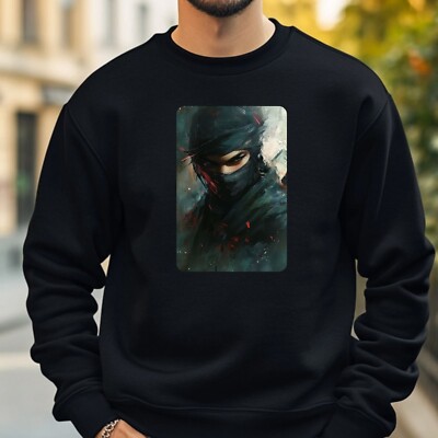 Ninja Portrait Sweatshirt Cosy and Perfect for Any Occasion S to 4XL