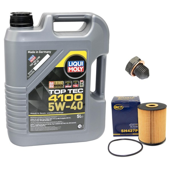 MotoröL ÖLfilter SH427P 5W40 5Liter + ÖLablassschraube FüR Audi Seat Cordoba VW-image