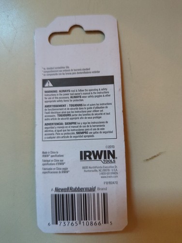 IRWIN #2 Drywall Impact Insert Bit 1837371 1" Precision Tip - Picture 2 of 2