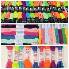 Embroidery Thread Lot Pieces Assorted Multicolor Skein Floss Embroidery Thread