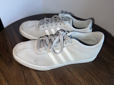 Adidas Neo Comfort Footbed Gray Suede Leather Women Size