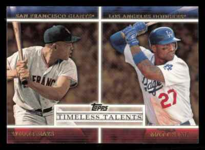 2012 Topps Timeless Talents Willie Mays/Matt Kemp Los Angeles Dodgers/ San