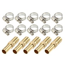 5 Ensembles De Raccords De Tuyaux Barbelés De 10-12Mm Avec Pinces