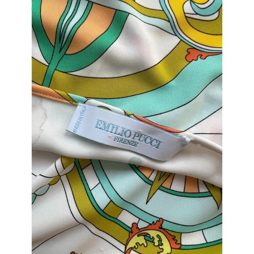 EMILIO PUCCI V-Neck Abstract Print Long Sleeve Shift Mini Dress Size IT38 - Picture 7 of 18