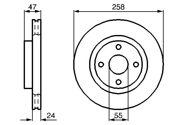 2X Bosch 0 986 478 989 Bremsscheibe FüR Mazda-image