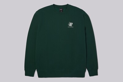 HUF x Bronze 56k Crewneck Sweater Pullover forest green L NEU! Limited